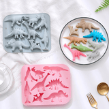Laden Sie das Bild in den Galerie-Viewer, Silicone 3D Dinosaur Ice Cube Tray Candy Cake Chocolate Mold Set