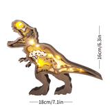 Laden Sie das Bild in den Galerie-Viewer, Wooden Natural Dinosaur Nightlight TRex Lighting Lamp Home Decoration