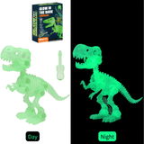 Laden Sie das Bild in den Galerie-Viewer, Glow in the Dark Dinosaur DIY Take Apart Fluorescent Skeleton Educational Toy for Kids T Rex