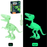 Laden Sie das Bild in den Galerie-Viewer, Glow in the Dark Dinosaur DIY Take Apart Fluorescent Skeleton Educational Toy for Kids Velociraptor