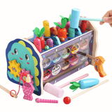 Laden Sie das Bild in den Galerie-Viewer, Multi Toyplay Wooden Dinosaur Hammering Pounding Toy 1 SET