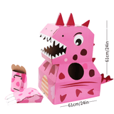 Laden Sie das Bild in den Galerie-Viewer, Dinosaur Cardboard Box DIY Wearable Trex Carton Kindergarten Performance Cosplay Costume Pink+Claw