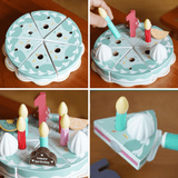 Laden Sie das Bild in den Galerie-Viewer, Wooden Birthday Cake Toy (1-5 Years) with Dinosaur Candles
