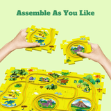 Laden Sie das Bild in den Galerie-Viewer, DIY Jigsaw Puzzle wtih Automatic Track Car Scene Toy for 3-7 Year Old Child
