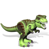 Laden Sie das Bild in den Galerie-Viewer, 12&quot; Dinosaur Jurassic Theme DIY Action Figures Building Blocks Toy Playsets Green T Rex with Baby