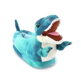Laden Sie das Bild in den Galerie-Viewer, Dinosaur Plush Stuffed Slippers Blue Trex / Adult (35-44)