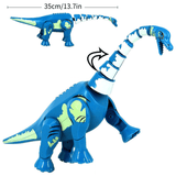Laden Sie das Bild in den Galerie-Viewer, 12&quot; Dinosaur Jurassic Theme DIY Action Figures Building Blocks Toy Playsets Blue Brachiosaurus