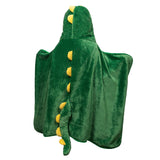 Laden Sie das Bild in den Galerie-Viewer, Name Personalized Dinosaur Ultra Plush Fleece Hooded Throw Blanket Cosplay Costume for Kids