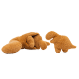 Laden Sie das Bild in den Galerie-Viewer, Dinosaur Chicken Nugget Pillow Set - Mommy Dinosaur and 3 Baby Dinosaurs