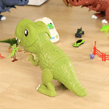 Laden Sie das Bild in den Galerie-Viewer, Dinosaur Transformed Sliding Track Toy with Mini Cars One Button Eject 1 Set