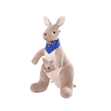 Laden Sie das Bild in den Galerie-Viewer, Personalized Kangaroo Mommy with Baby Plush Stuffed Animal Gray(45cm/17.7in)