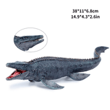 Laden Sie das Bild in den Galerie-Viewer, 11&quot;  Realistic Sea Ocean Series Dinosaur Solid Action Figure Mosasaurus Model Toy Decor Mosasaurus / Mosasaurus Blue