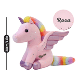 Laden Sie das Bild in den Galerie-Viewer, Name Personalized Dinosaur Stuffed Animal Cute T Rex Plush Toy for Boys Girls Birthday Gifts Rainbow Unicorn