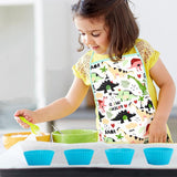 Load image into Gallery viewer, Real Cooking Baking Set for Kids with Dinosaur Apron Chef Costume Kitchen Role Playing Green