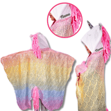 Laden Sie das Bild in den Galerie-Viewer, Name Personalized Dinosaur Ultra Plush 37 Inch Fleece Hoodie Blanket Cosplay Cloak for Kids Unicorn Blanket 140*110cm