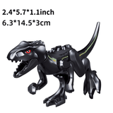 Load image into Gallery viewer, 5&quot; Mini Dinosaur Jurassic Theme DIY Action Figures Building Blocks Toy Playsets Black02 T-Rex / T-Rex