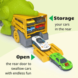 Laden Sie das Bild in den Galerie-Viewer, Dinosaur Devouring Truck with 12 Alloy Cars TRex Inertial Car Toy Gift for Kids Truck+12 Cars