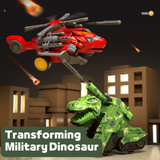 Laden Sie das Bild in den Galerie-Viewer, Transforming Military Dinosaur Tank and Aircraft Fire Bullet Inertial Truck Toy for Kids
