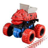 Laden Sie das Bild in den Galerie-Viewer, Dinosaur Stunt Car Engineering Vehicle 4 Wheels Drive Off Road Inertial Excavator Truck Toy Christmas Gifts for Kids Red Dump Truck