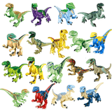 Laden Sie das Bild in den Galerie-Viewer, 5&quot; Mini Dinosaur Jurassic Theme DIY Action Figures Building Blocks Toy Playsets 18 Pcs Velociraptor Combo / Velociraptor