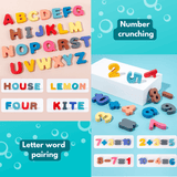 Laden Sie das Bild in den Galerie-Viewer, Wooden Number Alphabet Blocks Stacking Counting Educational Learning Toys for Preschool Toddlers 1 Set