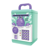 Laden Sie das Bild in den Galerie-Viewer, Electronic Dinosaur Piggy Bank Mini ATM Toys of Kids Savings Machine with Password and Fingerprint Unlocking Green