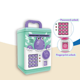 Laden Sie das Bild in den Galerie-Viewer, Electronic Dinosaur Piggy Bank Mini ATM Toys of Kids Savings Machine with Password and Fingerprint Unlocking