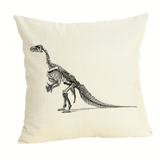 Load image into Gallery viewer, 18 inch Square Dinosaur Pillow Case Trex Throw Pillow Cover Skeleton