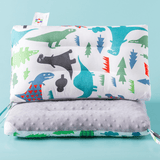 Laden Sie das Bild in den Galerie-Viewer, Cartoon Dinosaur Pillow fro Kids Double Sided Cushion with Minky Dots 30*50cm D