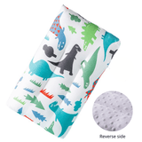Laden Sie das Bild in den Galerie-Viewer, Cartoon Dinosaur Pillow fro Kids Double Sided Cushion with Minky Dots 30*50cm