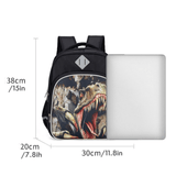 Load image into Gallery viewer, 3D Dinosaur TRex Jurassic Theme 15 Inch Kids School Bag Travel Backpack Daypack