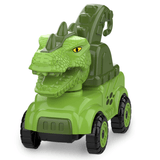 Laden Sie das Bild in den Galerie-Viewer, Inertial Take Apart Construction Dinosaur Truck Car T Rex Triceratops Excavator Toy for Kids Green TRex