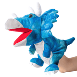 Laden Sie das Bild in den Galerie-Viewer, Adorable Plush Dinosaur Hand Puppet Interactive Cosplay Role Play Game Toy Triceratops
