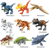 Load image into Gallery viewer, 5‘’ Mini Dinosaur Jurassic Theme DIY Action Figures Building Blocks Toy Playsets 9 Pack / A Pack