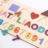 Laden Sie das Bild in den Galerie-Viewer, Personalized Name Alphabet Wooden Puzzle Dinosaur Butterfly Number Jigsaw Gift Toy