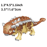 Load image into Gallery viewer, 5&quot; Mini Dinosaur Jurassic Theme DIY Action Figures Building Blocks Toy Playsets Brown Ankylosaurus / Ankylosaurus