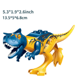 Laden Sie das Bild in den Galerie-Viewer, 5&quot; Mini Dinosaur Jurassic Theme DIY Action Figures Building Blocks Toy Playsets Yellow Carnotaurus / Carnotaurus