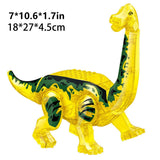 Laden Sie das Bild in den Galerie-Viewer, 12&quot; Dinosaur Jurassic Theme DIY Action Figures Building Blocks Toy Playsets Acrylic Yellow Brachiosaurus