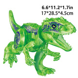 Laden Sie das Bild in den Galerie-Viewer, 12&quot; Dinosaur Jurassic Theme DIY Action Figures Building Blocks Toy Playsets Acrylic Green T Rex