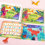 Laden Sie das Bild in den Galerie-Viewer, 14 Themes Dinosaur Busy Book for Kids Preschool Educational Montessori Toys
