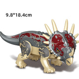 Laden Sie das Bild in den Galerie-Viewer, 12&quot; Dinosaur Jurassic Theme DIY Action Figures Building Blocks Toy Playsets Brown Pentaceratops