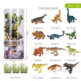 Laden Sie das Bild in den Galerie-Viewer, 12 Pcs Realistic Dinosaur Animal Figures in Tube Educational Toy for Kids Dinosaur