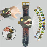 Laden Sie das Bild in den Galerie-Viewer, Dinosaur Flip Top Watch with Slide Projector 24 Species Pattern Educational Learning Toy T Rex