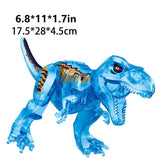 Laden Sie das Bild in den Galerie-Viewer, 12&quot; Dinosaur Jurassic Theme DIY Action Figures Building Blocks Toy Playsets Acrylic Blue T Rex