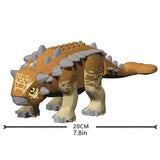 Laden Sie das Bild in den Galerie-Viewer, 12&quot; Dinosaur Jurassic Theme DIY Action Figures Building Blocks Toy Playsets Brown Ankylosaurus / 19.7*6cm
