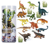 Laden Sie das Bild in den Galerie-Viewer, 12 Pcs Realistic Dinosaur Animal Figures in Tube Educational Toy for Kids