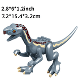 Laden Sie das Bild in den Galerie-Viewer, 5&quot; Mini Dinosaur Jurassic Theme DIY Action Figures Building Blocks Toy Playsets Gray Therinosaurus / Therinosaurus