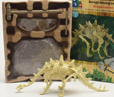 Laden Sie das Bild in den Galerie-Viewer, 11 Different Dinosaurs Skeleton Excavation Dig Up DIY Take Apart Dino Fossil Model Kit Toys with Goggles Stegosaurus