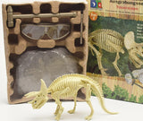 Laden Sie das Bild in den Galerie-Viewer, 11 Different Dinosaurs Skeleton Excavation Dig Up DIY Take Apart Dino Fossil Model Kit Toys with Goggles Triceratops