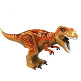 Laden Sie das Bild in den Galerie-Viewer, 12‘’ Dinosaur Jurassic Theme DIY Action Figures Building Blocks Toy Playsets Orange T-Rex / 17*28.5cm